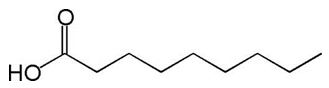 Pelargonic acid molecular structure