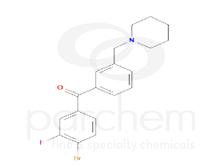 240080 4-bromo-3-fluoro-4'-piperidinomethyl benzophenone chemical structure