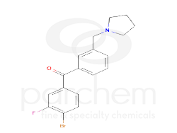 240082 4-bromo-3-fluoro-4'-pyrrolidinomethyl benzophenone chemical structure