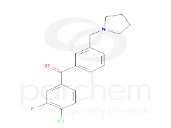 373070 4-chloro-3-fluoro-3'-pyrrolidinomethyl benzophenone chemical structure