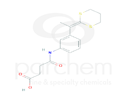 740111 4-{3-[1-(1,3-dithian-2-ylidene)ethyl]anilino}-4-oxobutanoic acid chemical structure