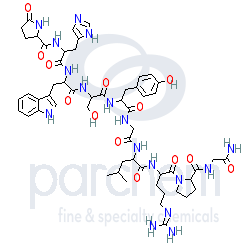 gonadorelin distributor cas: 65807-02-5 c55-h75-n17-o13.x-c2-h4-o2.x-h2-o chemical structure