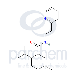 n-(2-(pyridin-2-yl)ethyl)-3-para-menthane carboxamide distributor cas: 847565-09-7 c18h28n2o chemical structure