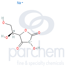 sodium ascorbate distributor cas: 134-03-02 c6h7nao6 chemical structure