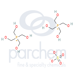 tetrakis hydroxymethylphosphonium sulfate distributor cas: 55566-30-8 c8h24o12p2s chemical structure