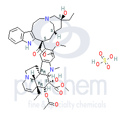 vinblastine sulfate distributor cas: 143-67-9 c46h58n4o9.h2so4 chemical structure